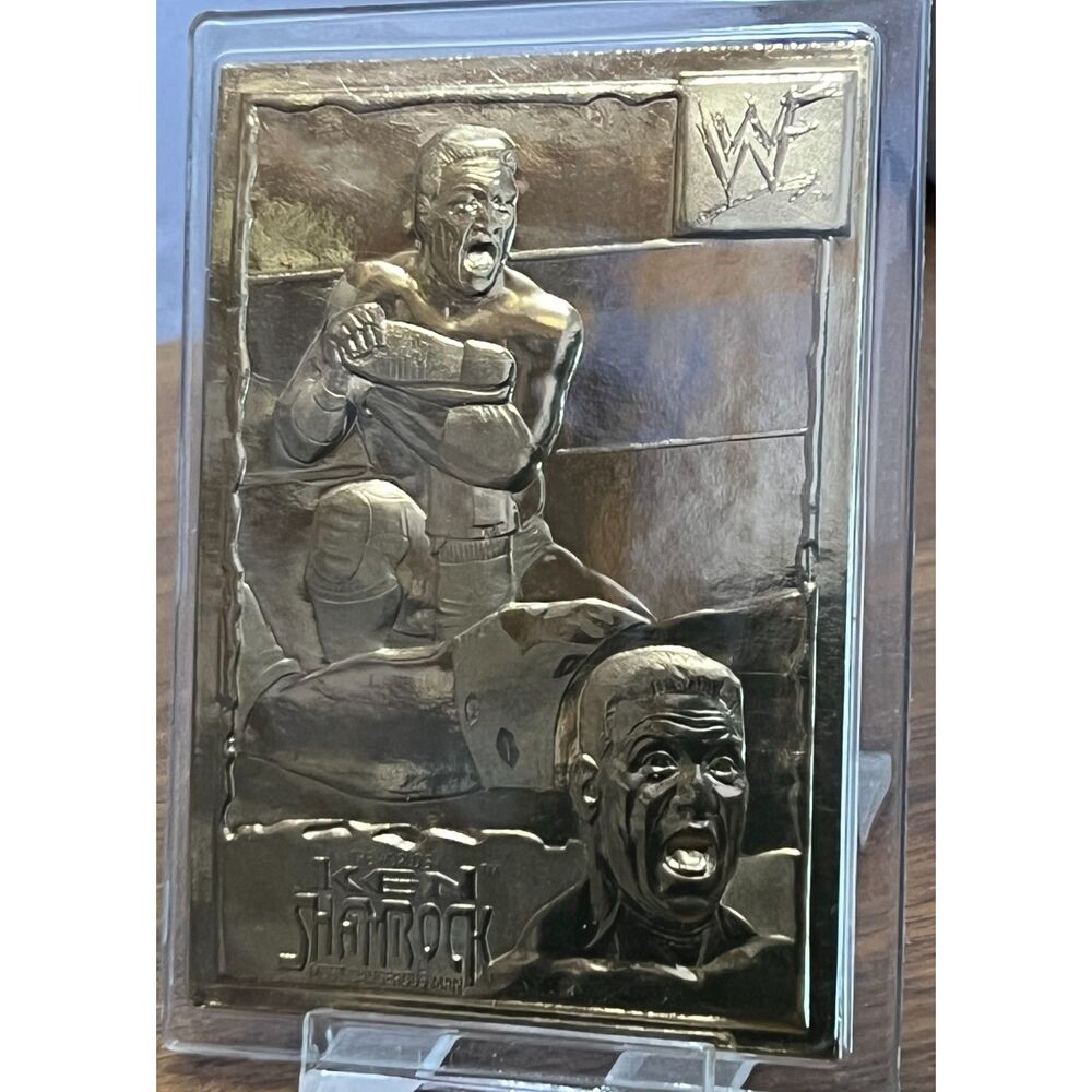 Danbury Mint 2001 WWF Wrestling 22Kt Gold Card Ken Shamrock #2
